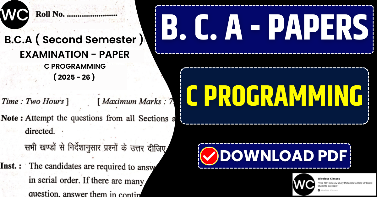 C Programming Paper Pdf