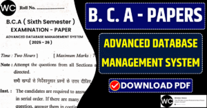 ADVANCED DATABASE MANAGEMENT SYSTEM PAPER PDF